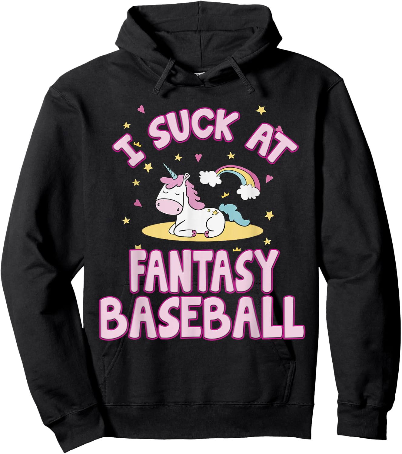 I Suck At Fantasy Baseball Draft Party Hoodie - Hoodie | Black