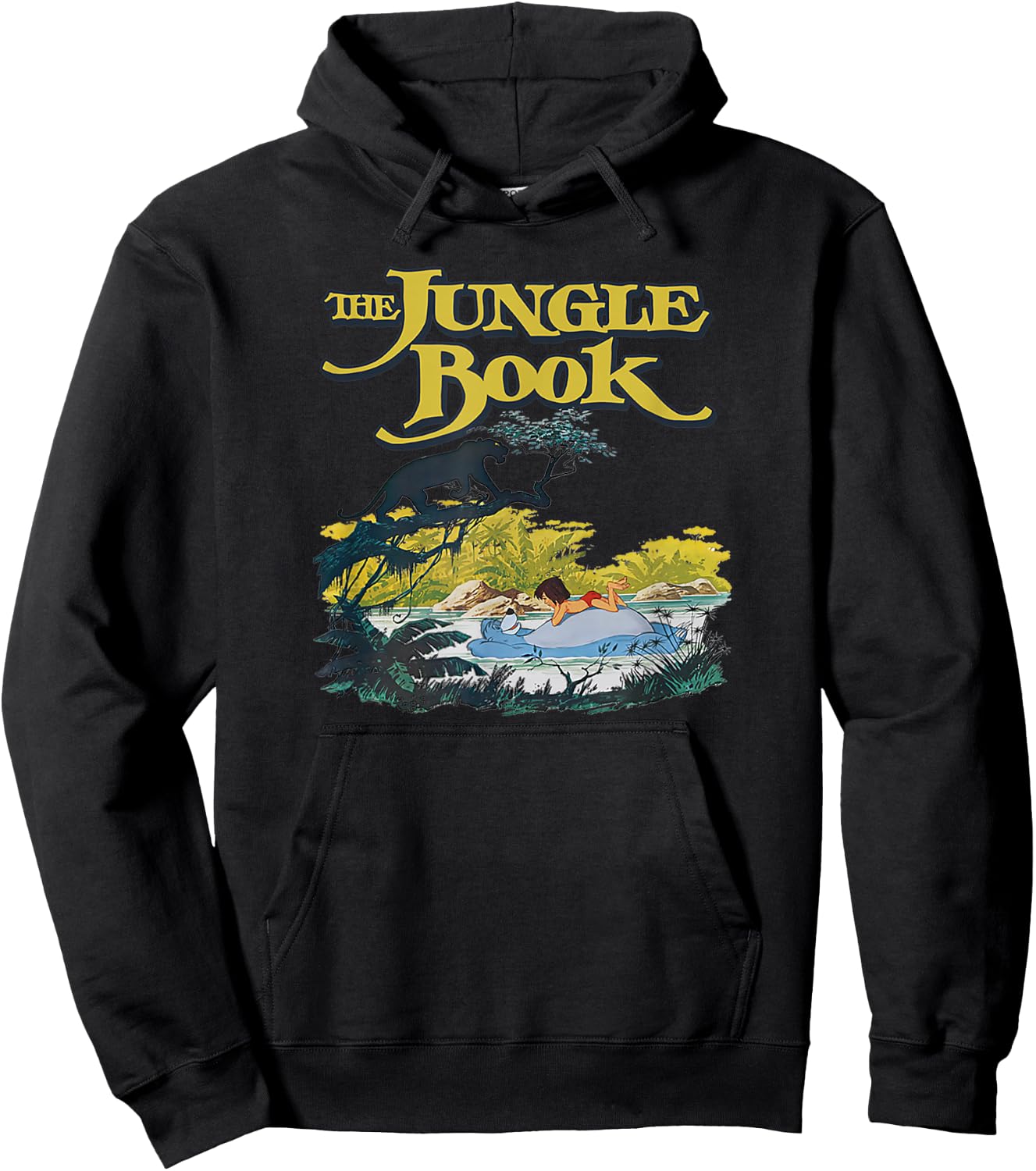 Disney The Jungle Book Classic Group Poster Hoodie - Hoodie | Black