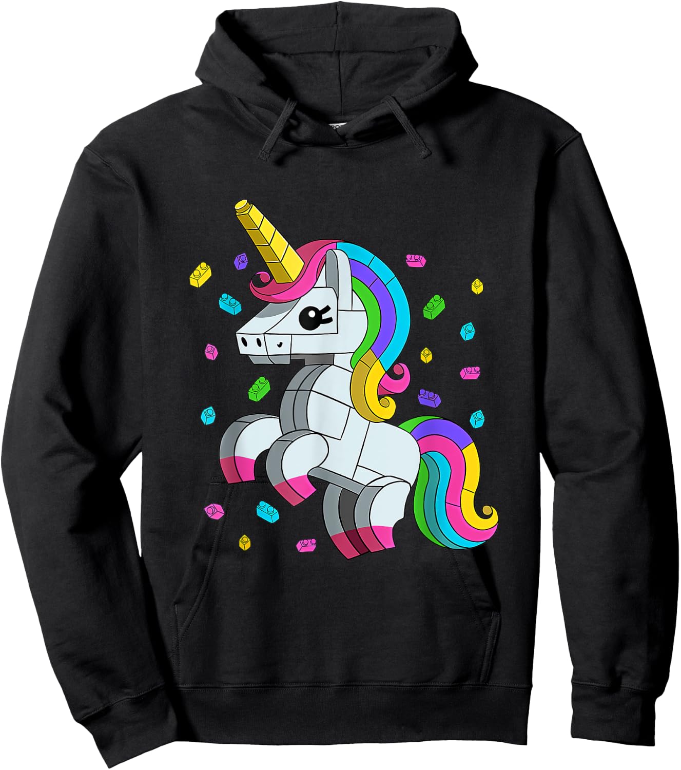 Unicorn Lover Master Builder Bricks Blocks Toys Hoodie - Hoodie | Black