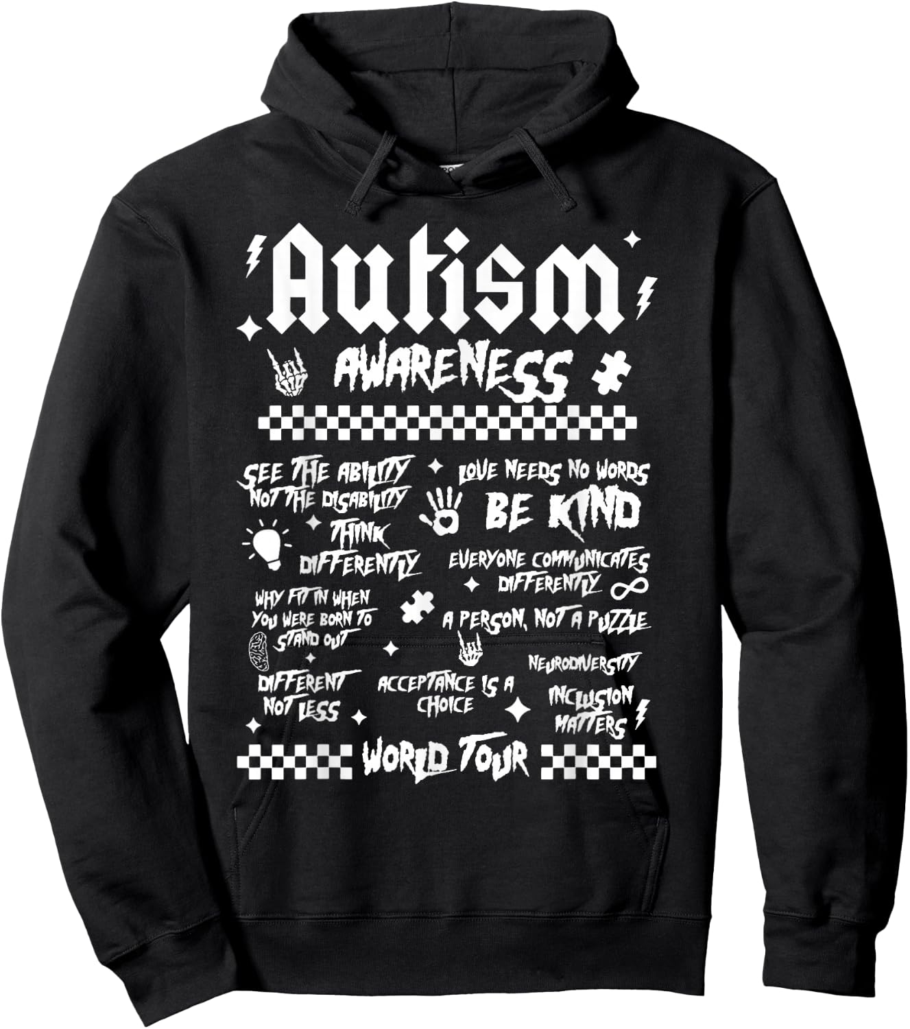 Autism World Tour, Autism Awareness Hoodie - Hoodie | Black