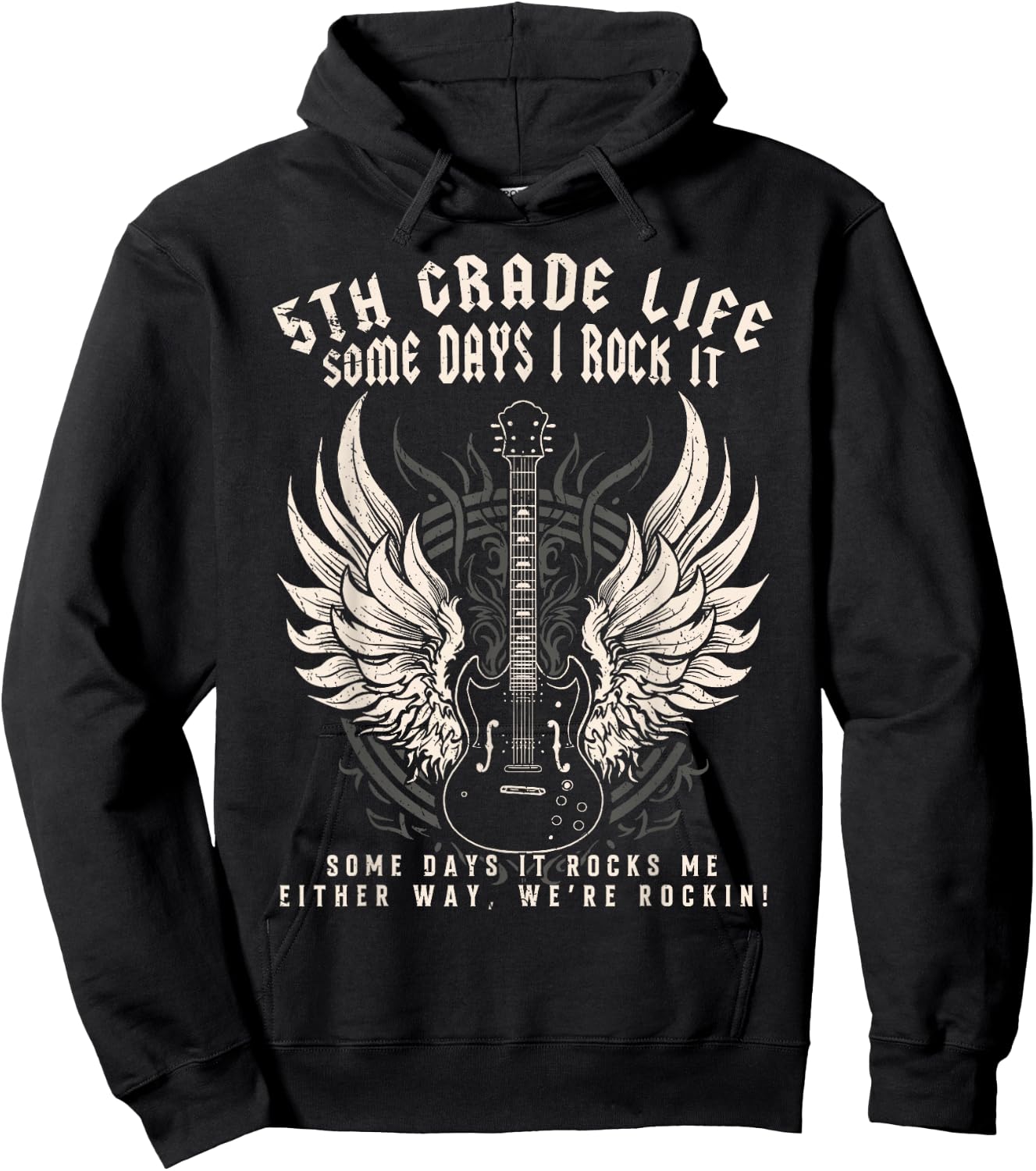 5th Grade Teacher Some Days I Rock It Middle School Teacher Hoodie - Hoodie | Black