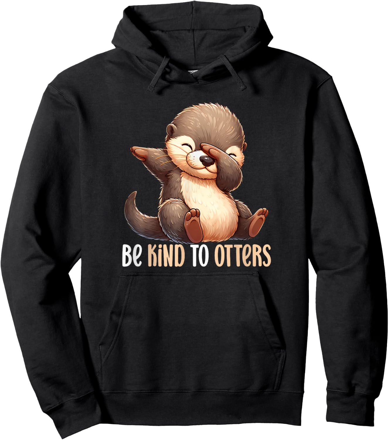 Be Kind To Otters Dabbing Sea Otter Cute World Otter Day Hoodie - Hoodie | Black