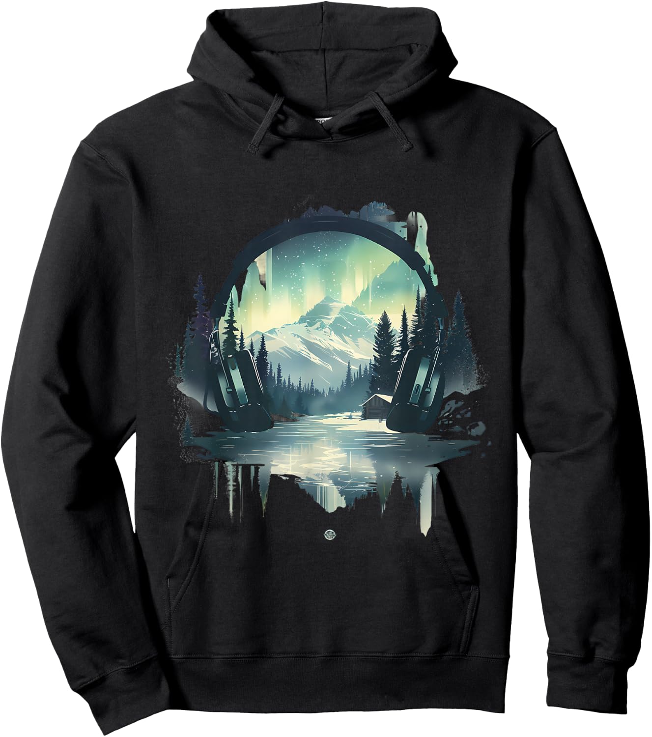 Headphones Music DJ Beatmaker Nature Dance Music House Music Hoodie - Hoodie | Black