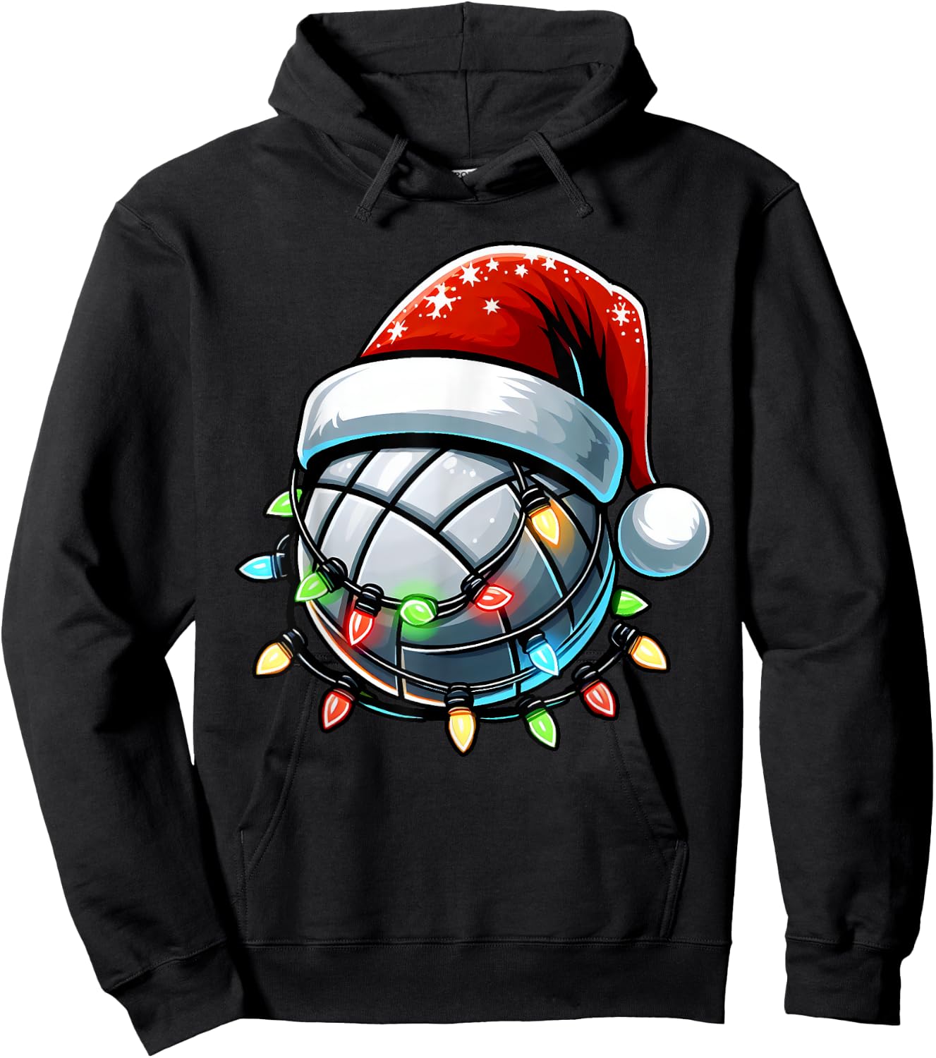 Christmas Volleyball Xmas Santa Volleyball Lover Boys Kids Hoodie - Hoodie | Black