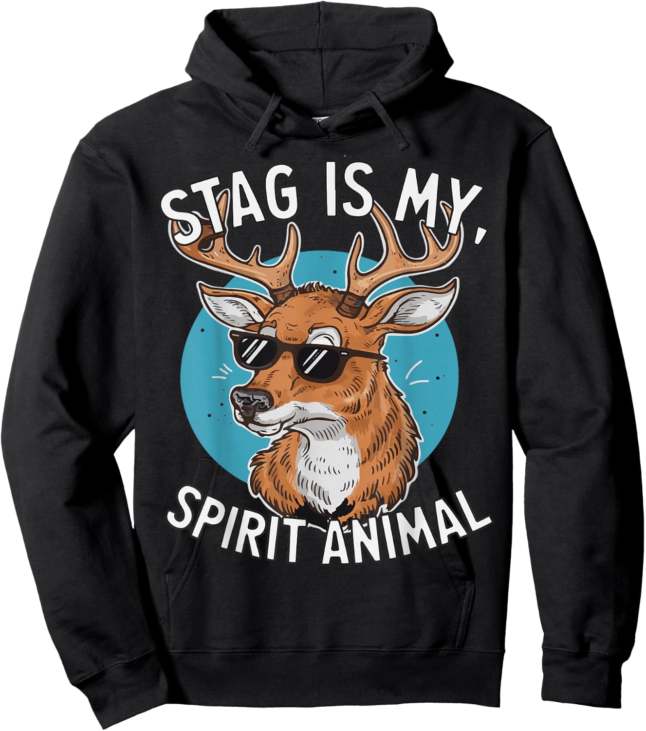 Stag Deer Lover Funny Stag Totem Spirit Animal Hoodie - Hoodie | Black