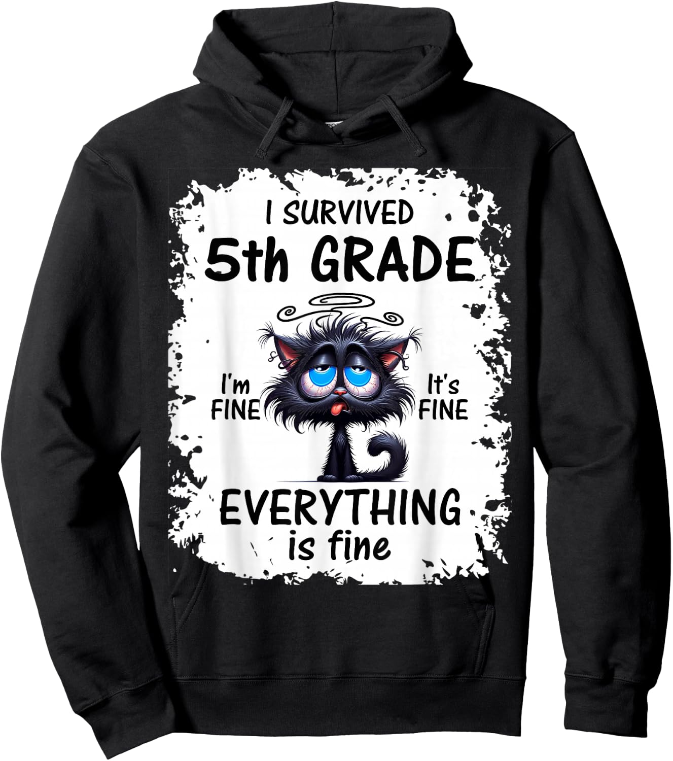 Fifth 5th Grade Grad 2026 I Survived 5th Grade Hoodie - Hoodie | Black