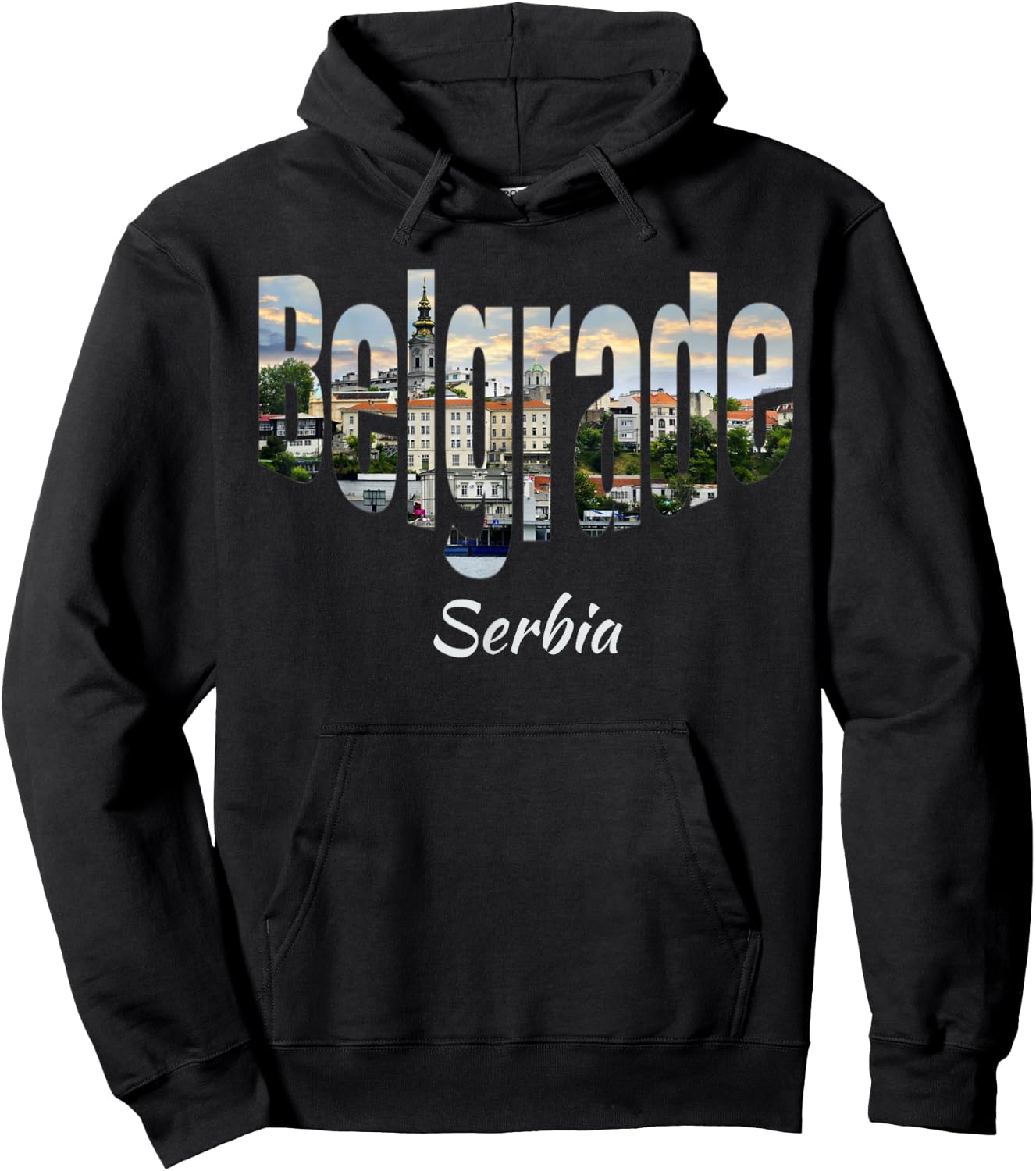 Belgrade Serbia Hoodie - Hoodie | Black