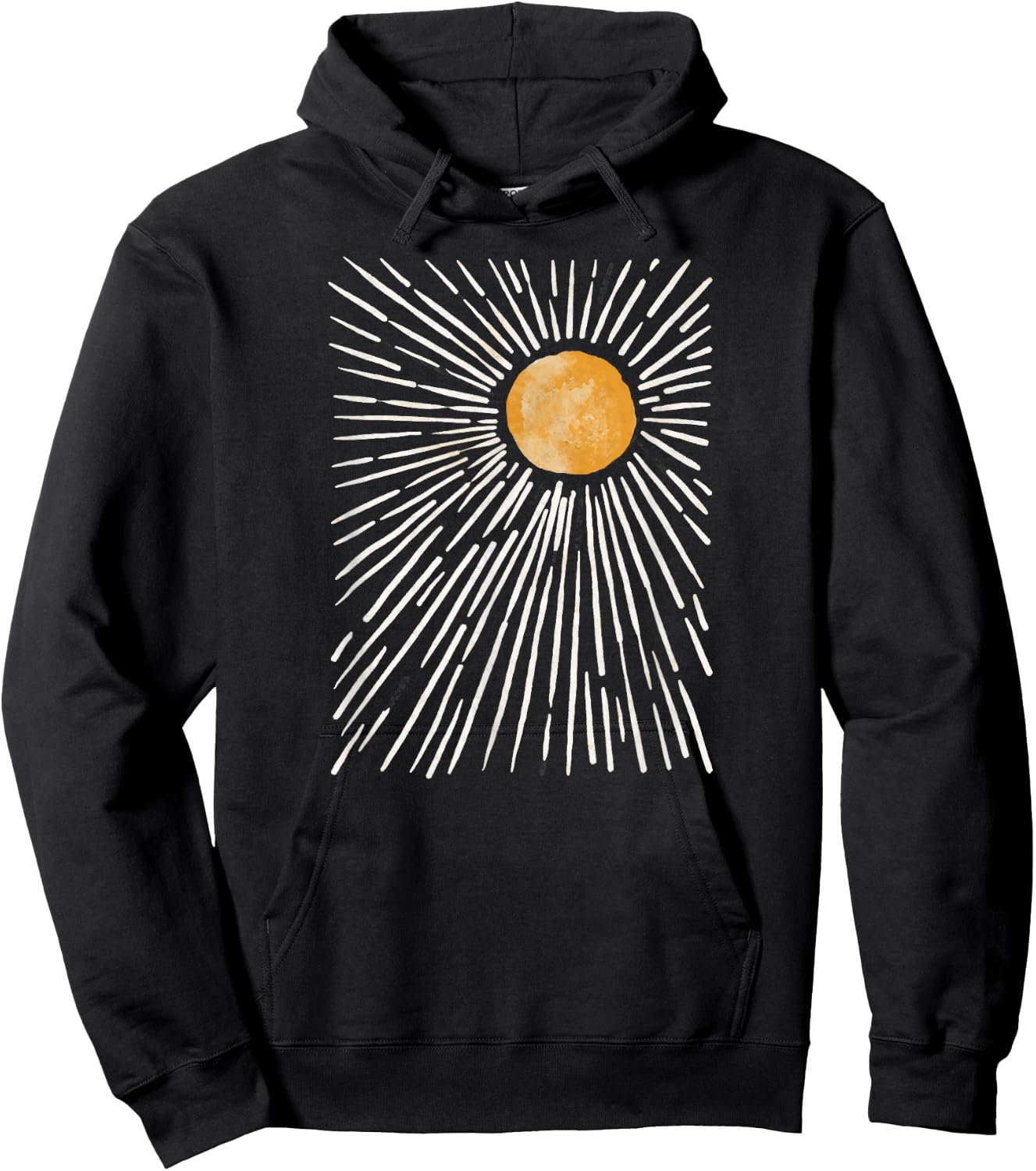 Sunburst Vintage Design Men Women Hoodie - Hoodie | Black