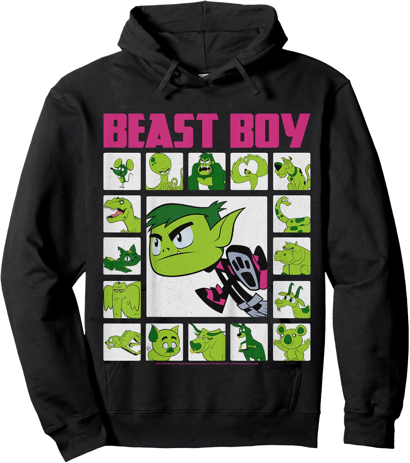 Kids DC Comics Teen Titans Go! Beast Boy Box Up Hoodie - Hoodie | Black