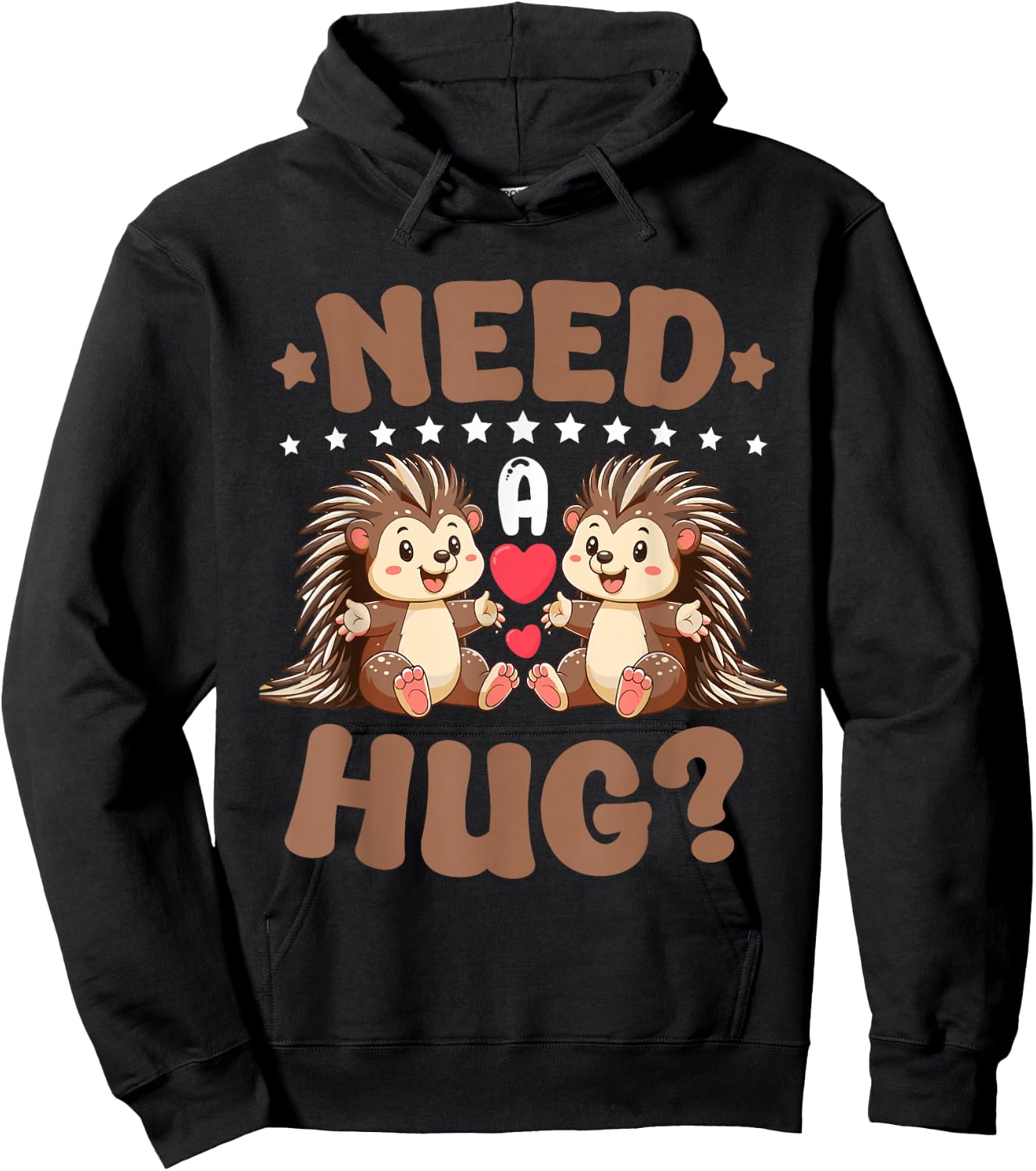Porcupine Need A Hug Hoodie - Hoodie | Black