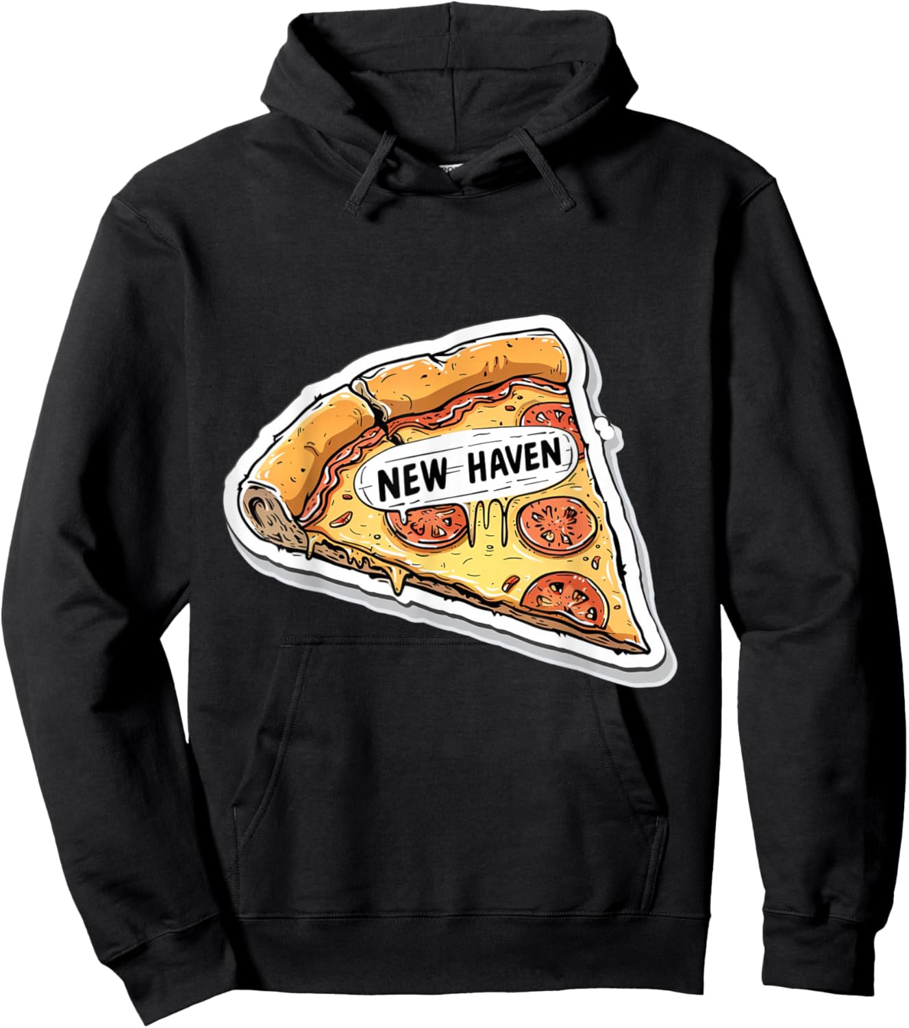 New Haven Style Pizza Connecticut Apizza Foodie Culture Hoodie - Hoodie | Black