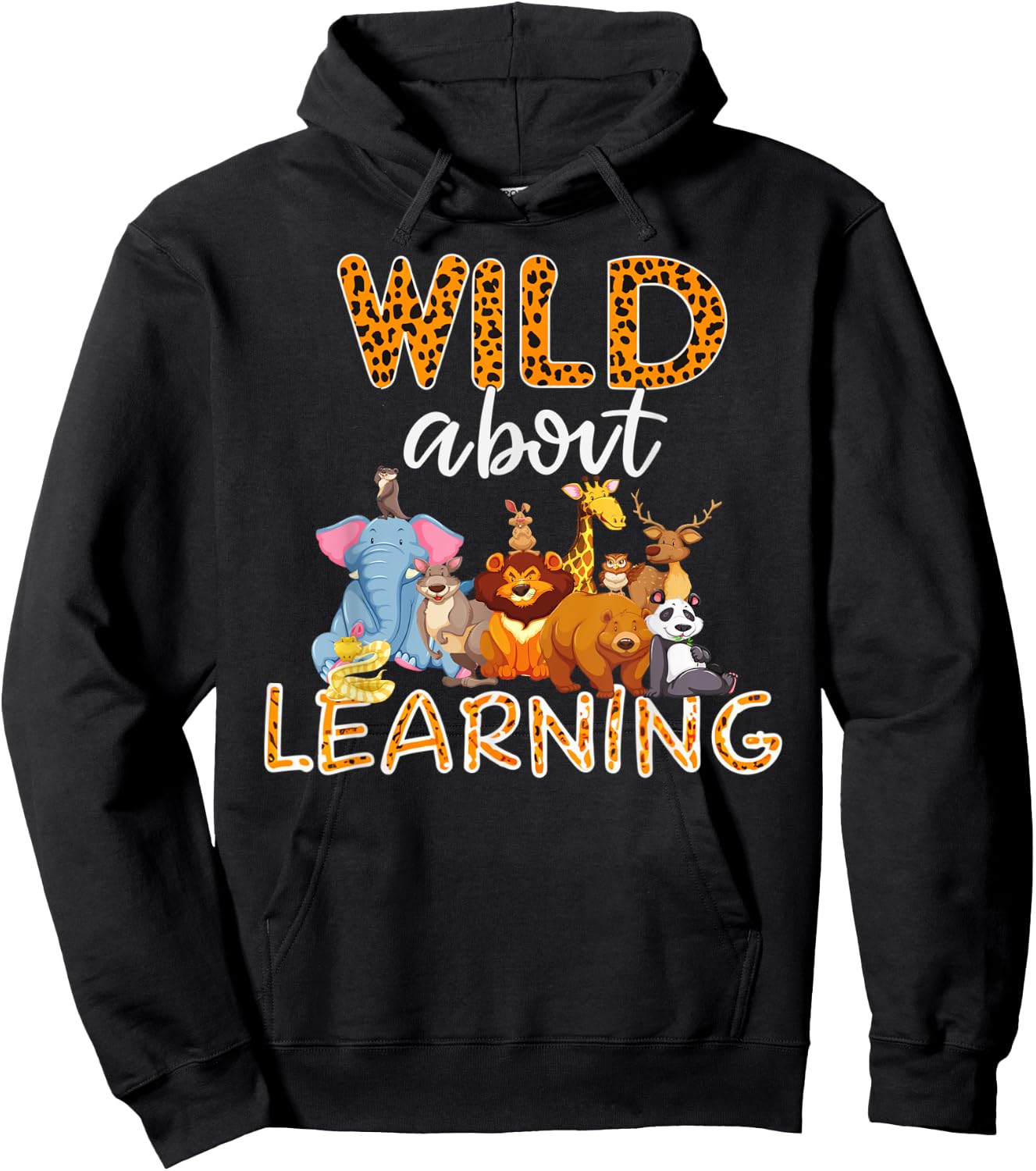 Wild About Learning Squad First Day Of School Back To School Hoodie - Hoodie | Black