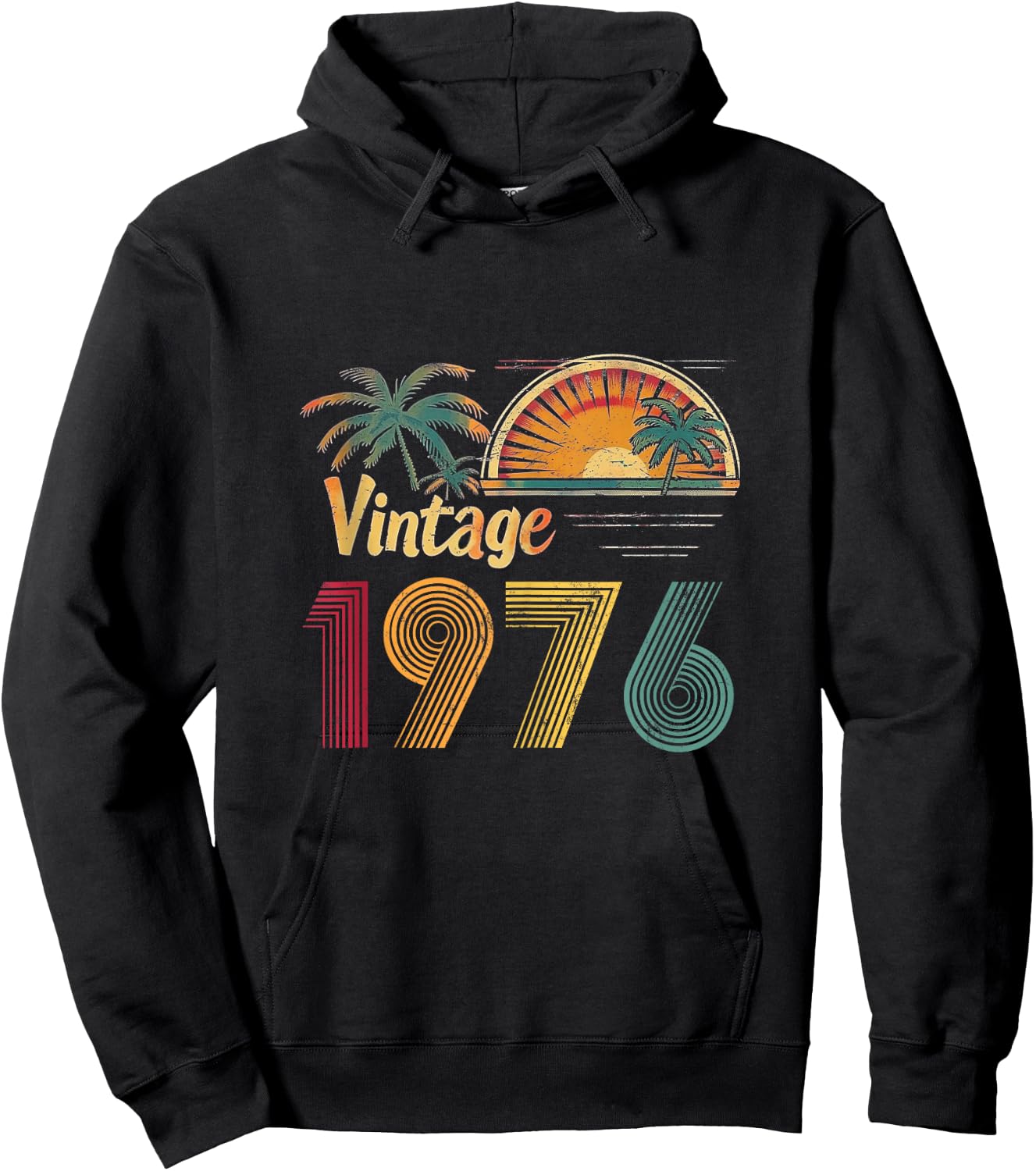 Retro - 1976 50th Birthday 50 Years Old - Vintage Women Men Hoodie - Hoodie | Black