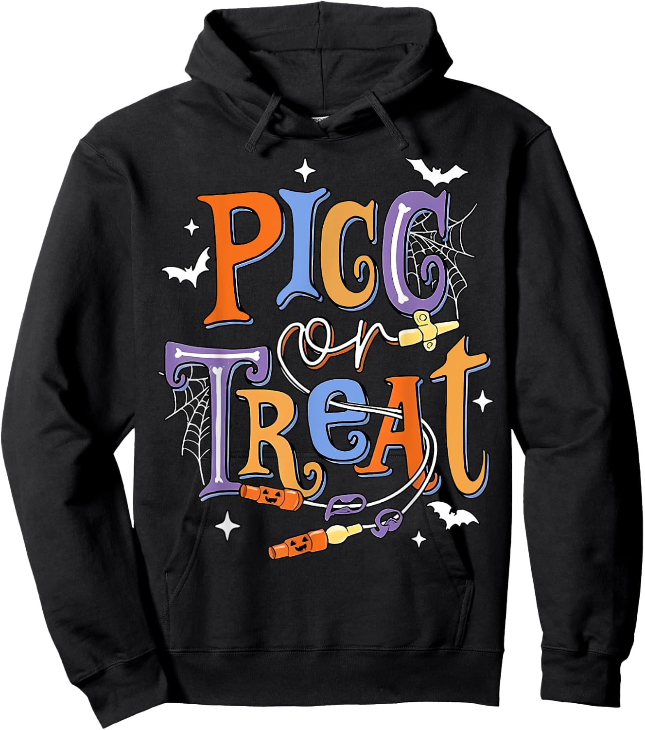 PICC Or Treat Vascular Access Team PICC IV Nurse Halloween Hoodie - Hoodie | Black
