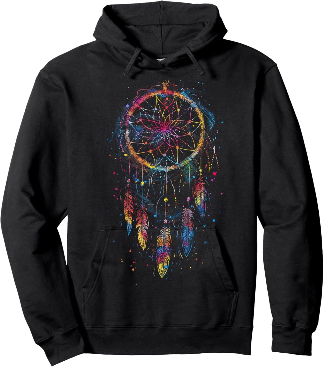 Dream Catcher Native American Hummingbird Hoodie - Hoodie | Black