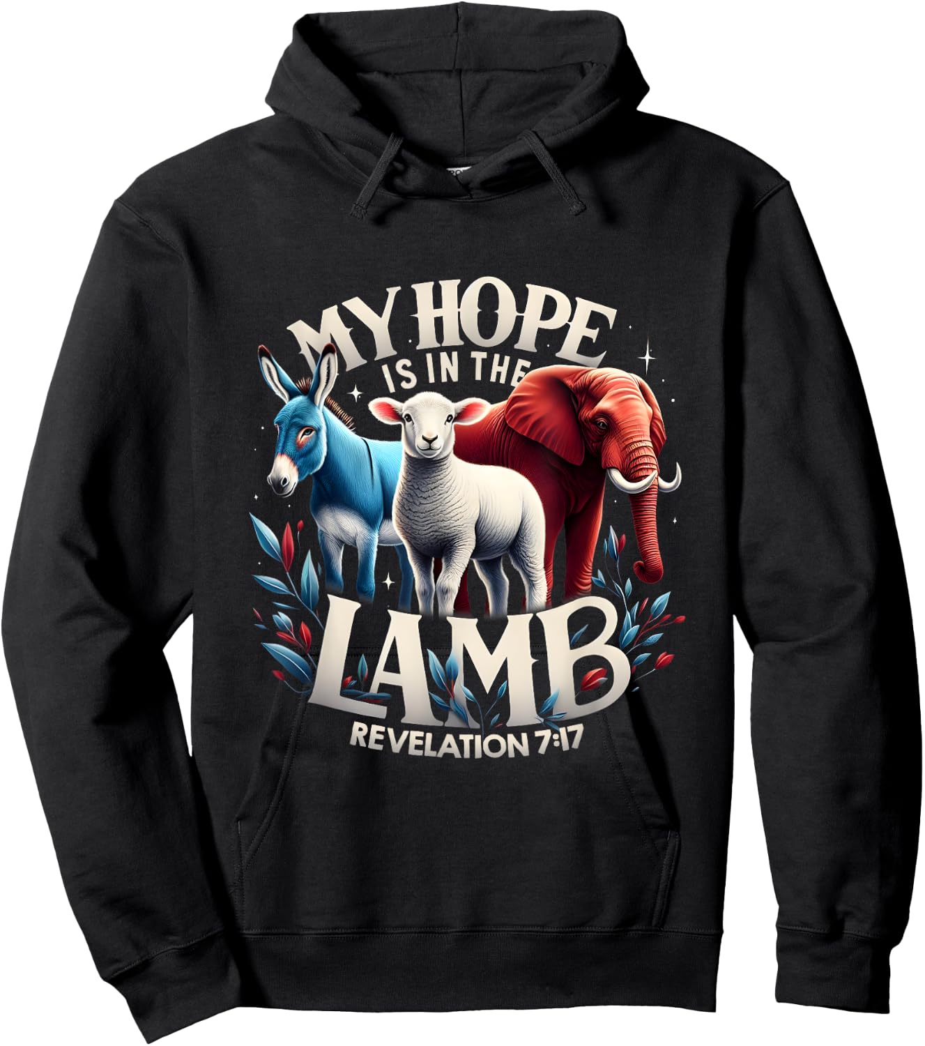 My Hope Is In The Lamb Christian Jesus Elephant Donkey God Hoodie - Hoodie | Black