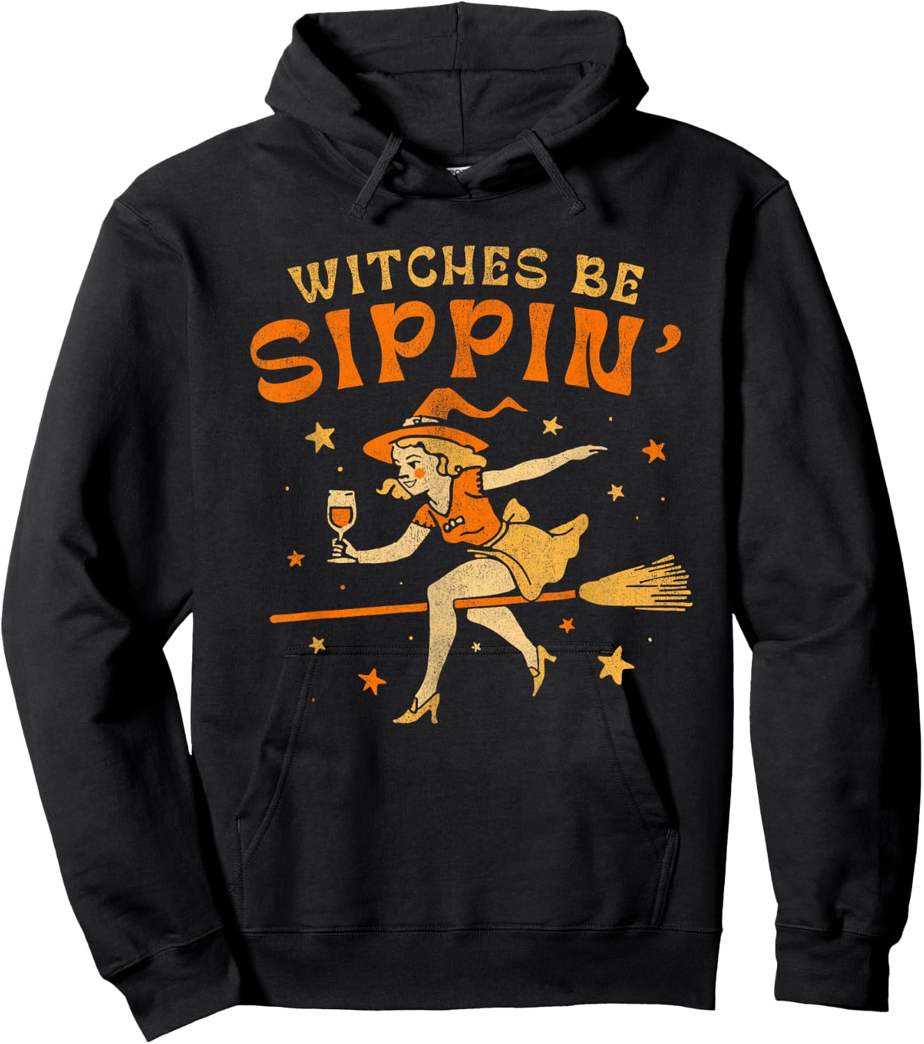 Witches Be Sippin' Halloween Holiday Spooky Hoodie - Hoodie | Black