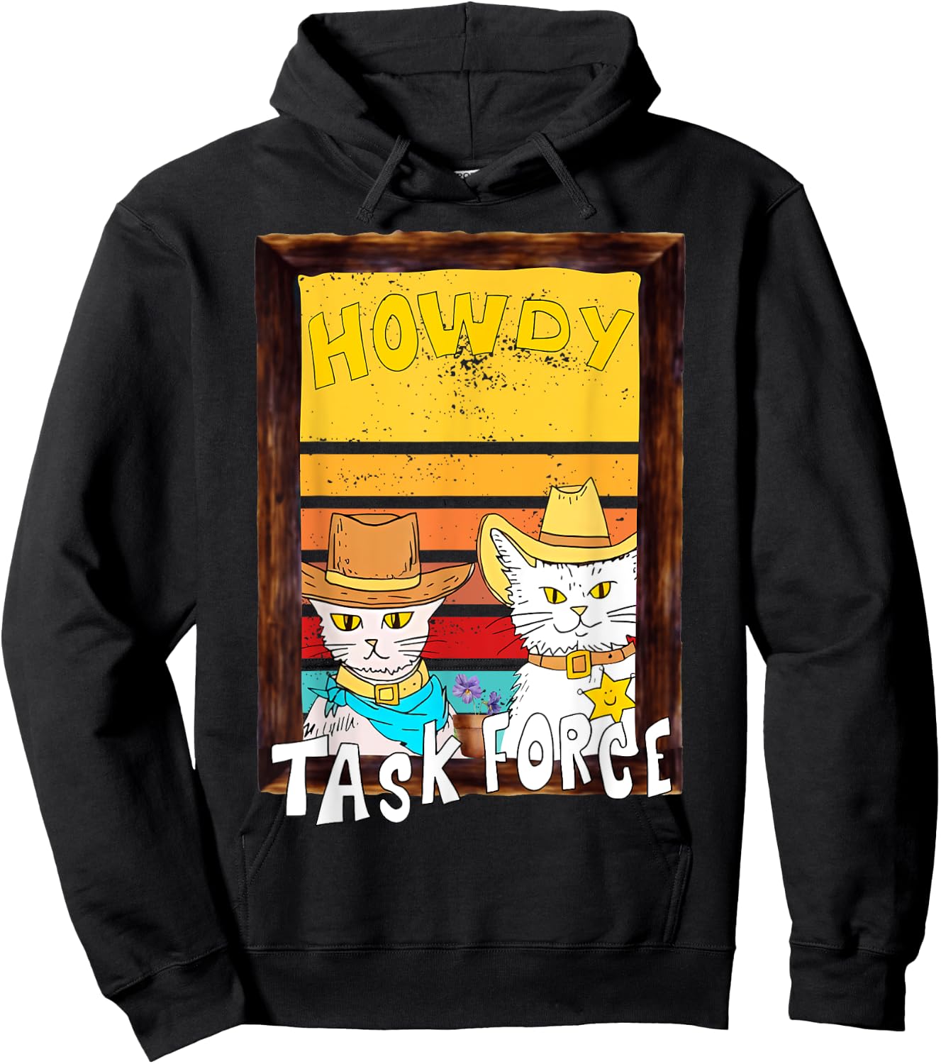 Howdy merch. Howdy task force funny design. Funny cat Hoodie - Hoodie | Black