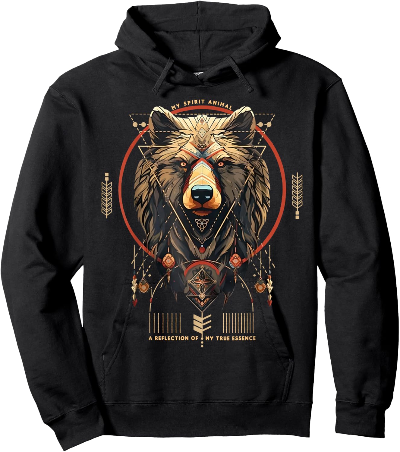 Bear Native American Mountain Forest Wildlife Bears Lover Hoodie - Hoodie | Black