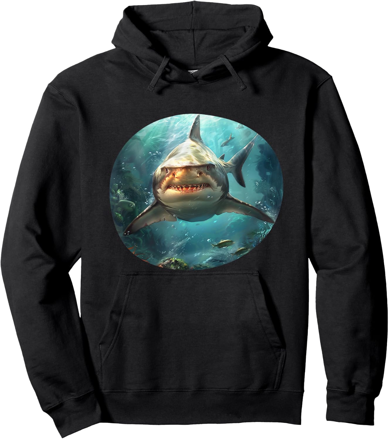 Bull Shark Underwater Sea Wildlife Lover Hoodie - Hoodie | Black