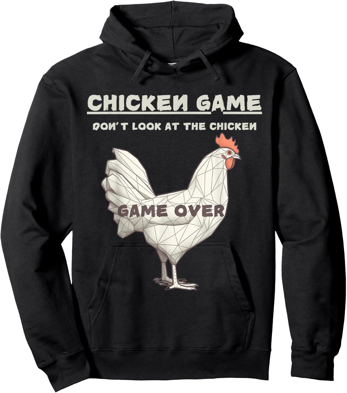 A Design Chicken Game Don't Look At This Chicken Game Over Black Adult Hoodie - Hoodie | Black