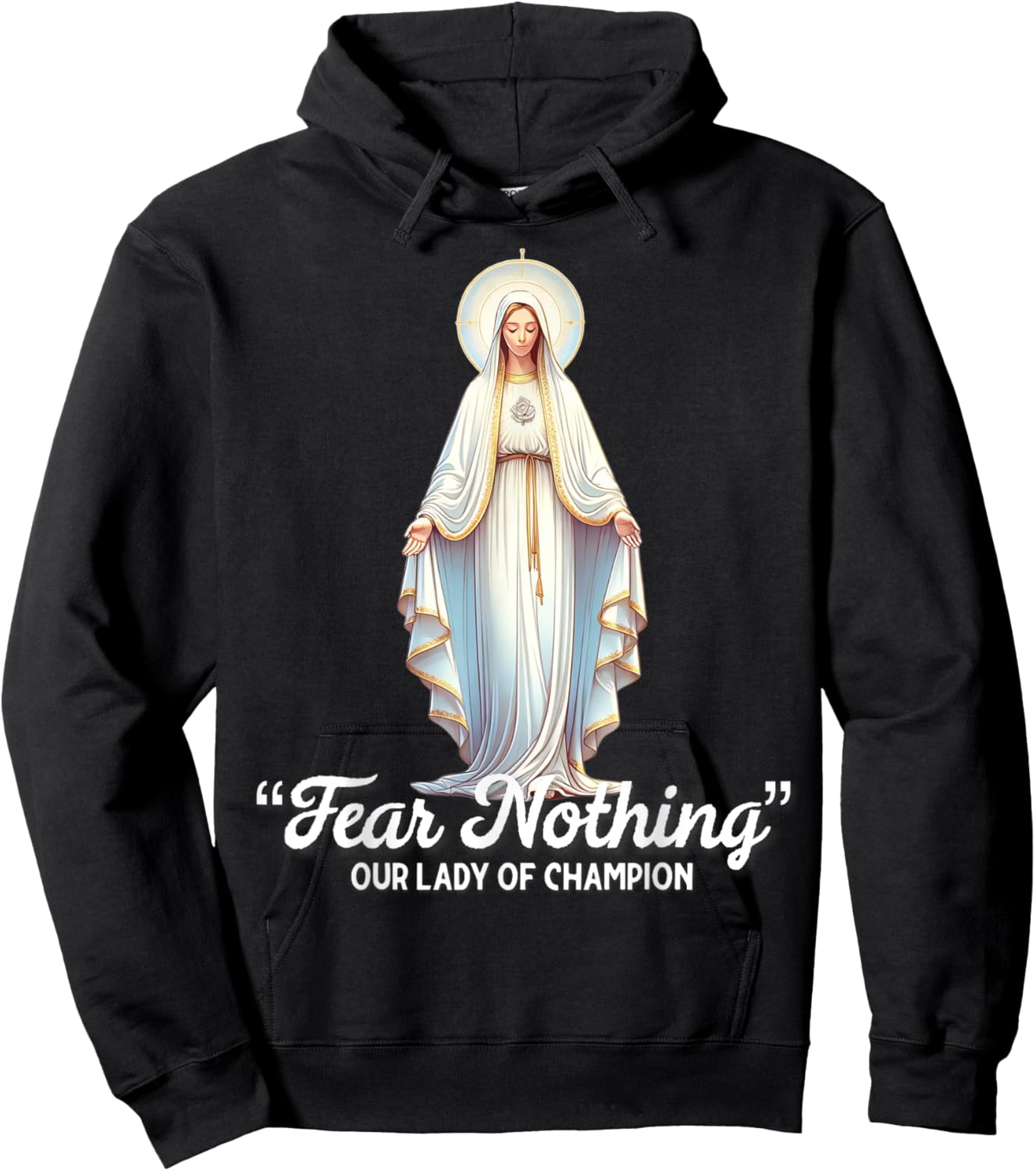 Modern Day Catholic Designs Our Lady Of Good Help Wisconsin American Catholic Hoodie - Hoodie | Black