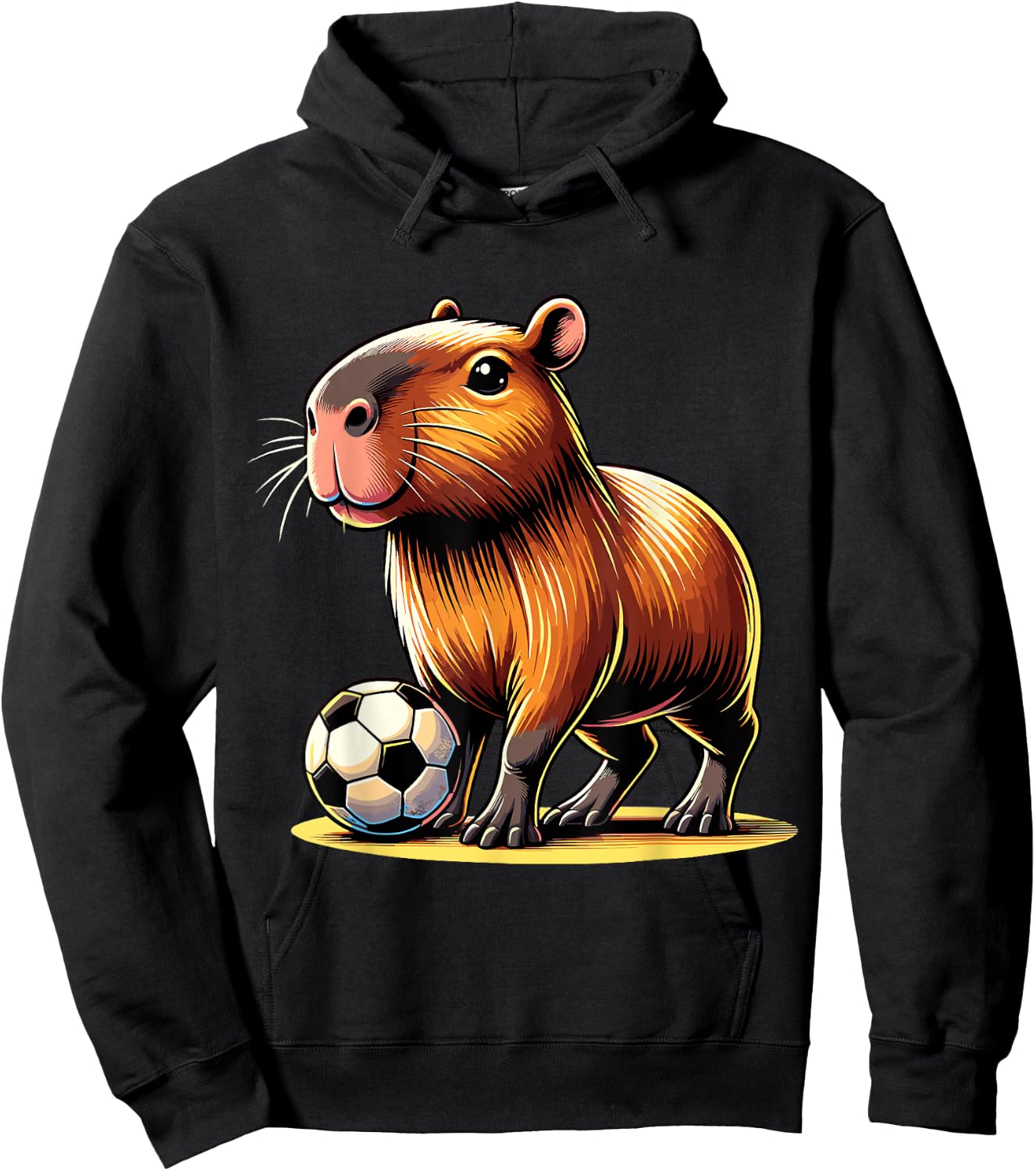 Capybara Soccer Player Hoodie - Hoodie | Black