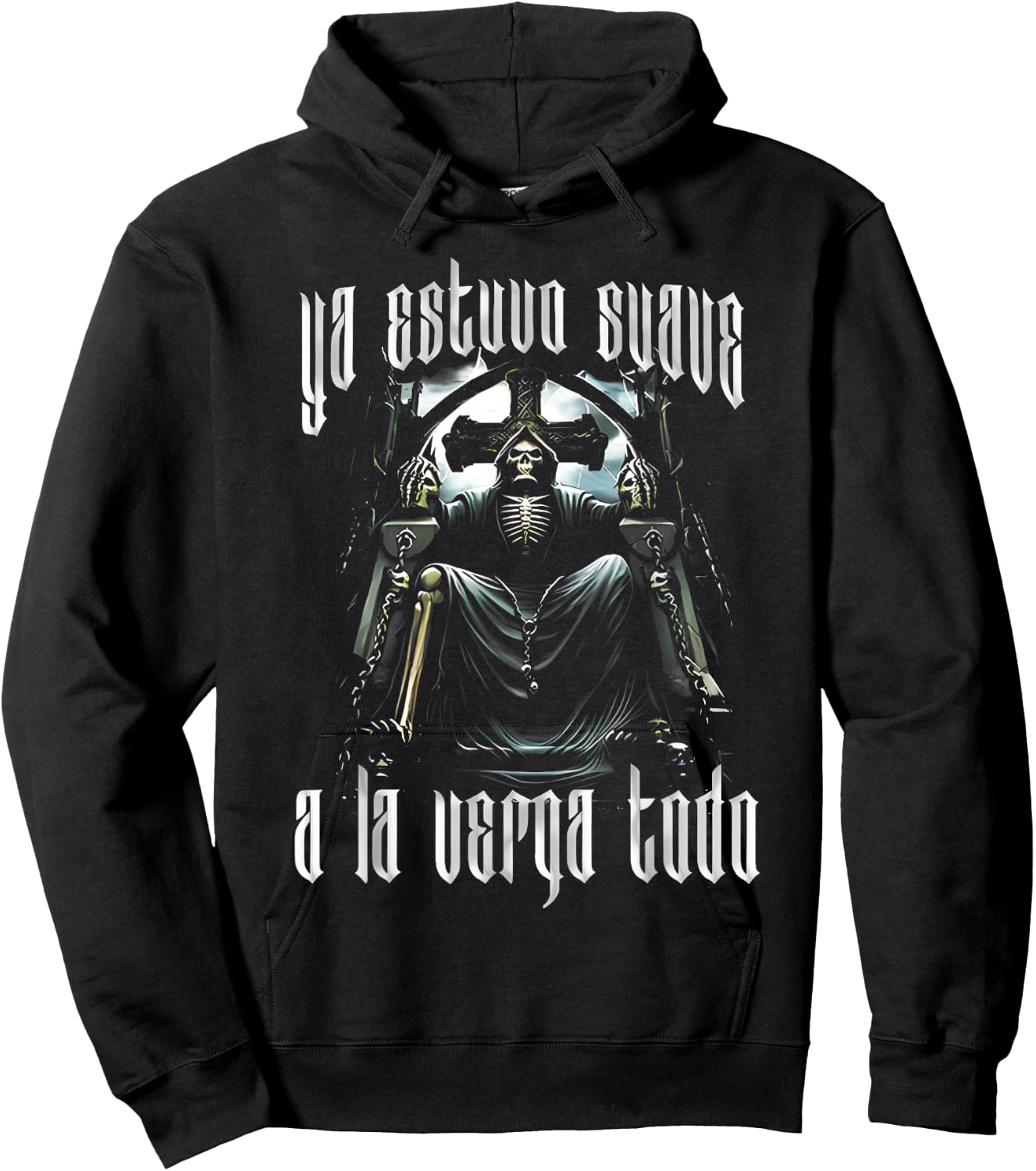 Frases Chidas Funny Mexicans Sarcasm Skull Sayings Hispanic Hoodie - Hoodie | Black