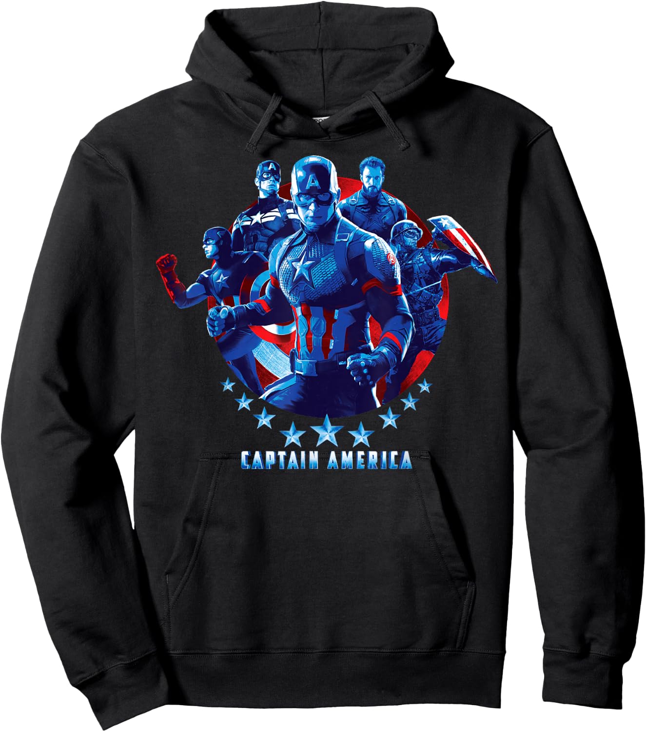 Marvel Avengers: Endgame Captain America Mashup Hoodie - Hoodie | Black