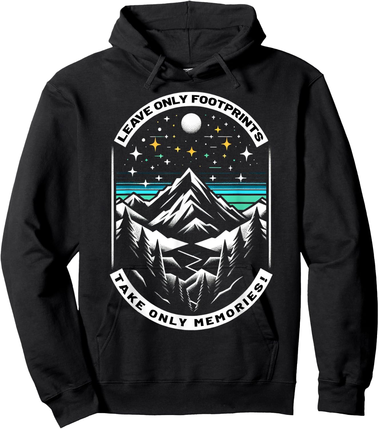 Leave Only Footprints take only Memories Hiking Climbing Hoodie - Hoodie | Black