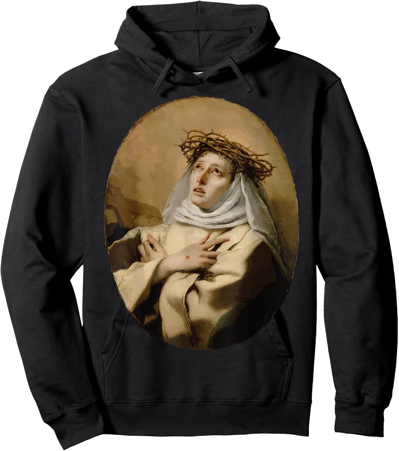St Catherine of Siena Art Italian Saints Catholic Stigmata Hoodie - Hoodie | Black