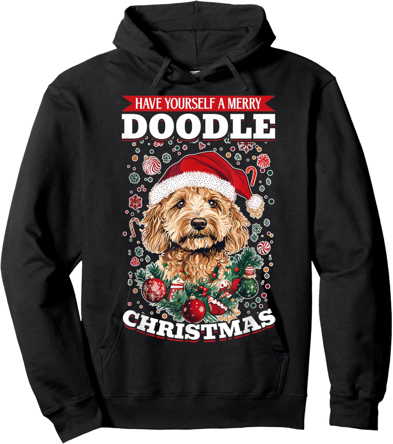 Goldendoodle Christmas Dog Breed Have Yourself a Merry Hoodie - Hoodie | Black