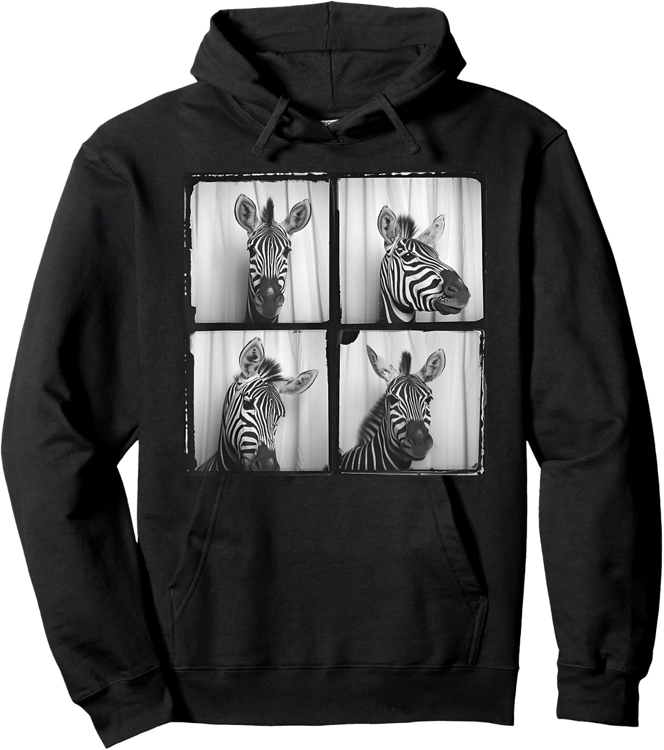 Cute Zebra Face Zookeeper Safari Zoo Animal Lover Hoodie - Hoodie | Black