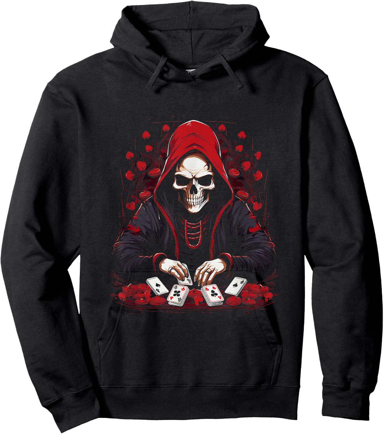 Funny Poker Card Player Casino Gambler Poker Hoodie - Hoodie | Black