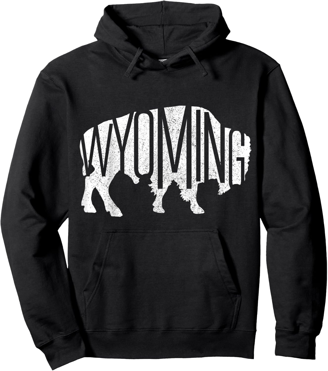 Wyoming Bison American Buffalo National Park Souvenir Gift Hoodie - Hoodie | Black