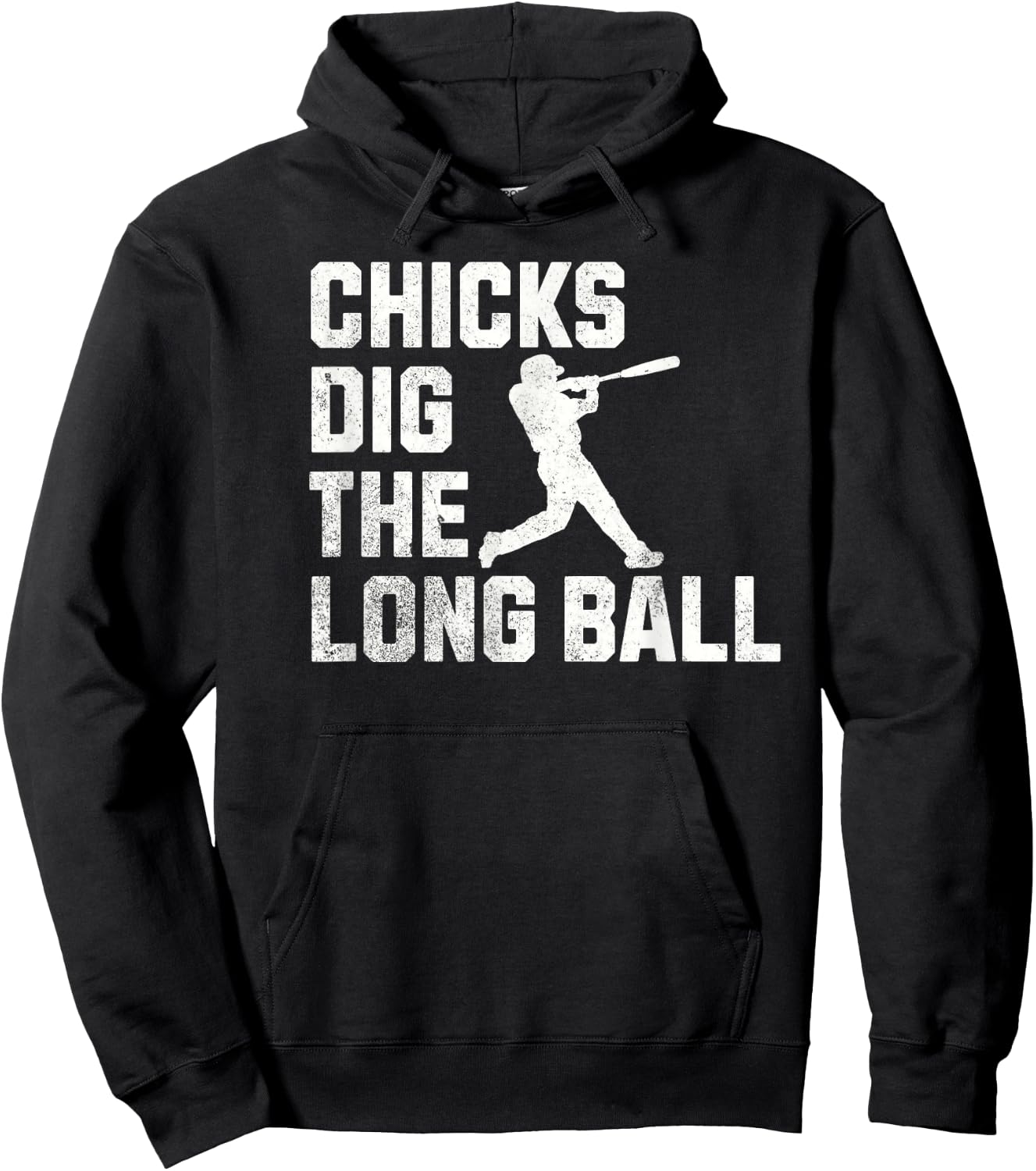 Funny BaseBall Chicks Dig The Long Ball Hoodie - Hoodie | Black