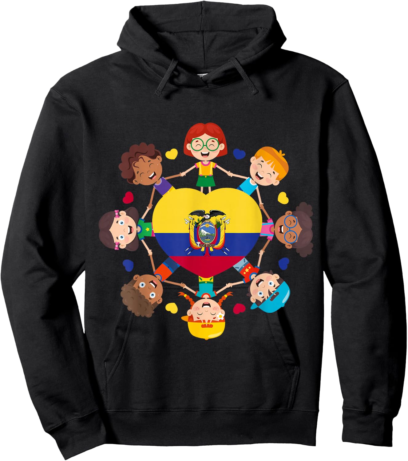 Ecuador Hispanic Heritage Toddler Ecuadorian Boys Girls Kids Hoodie - Hoodie | Black