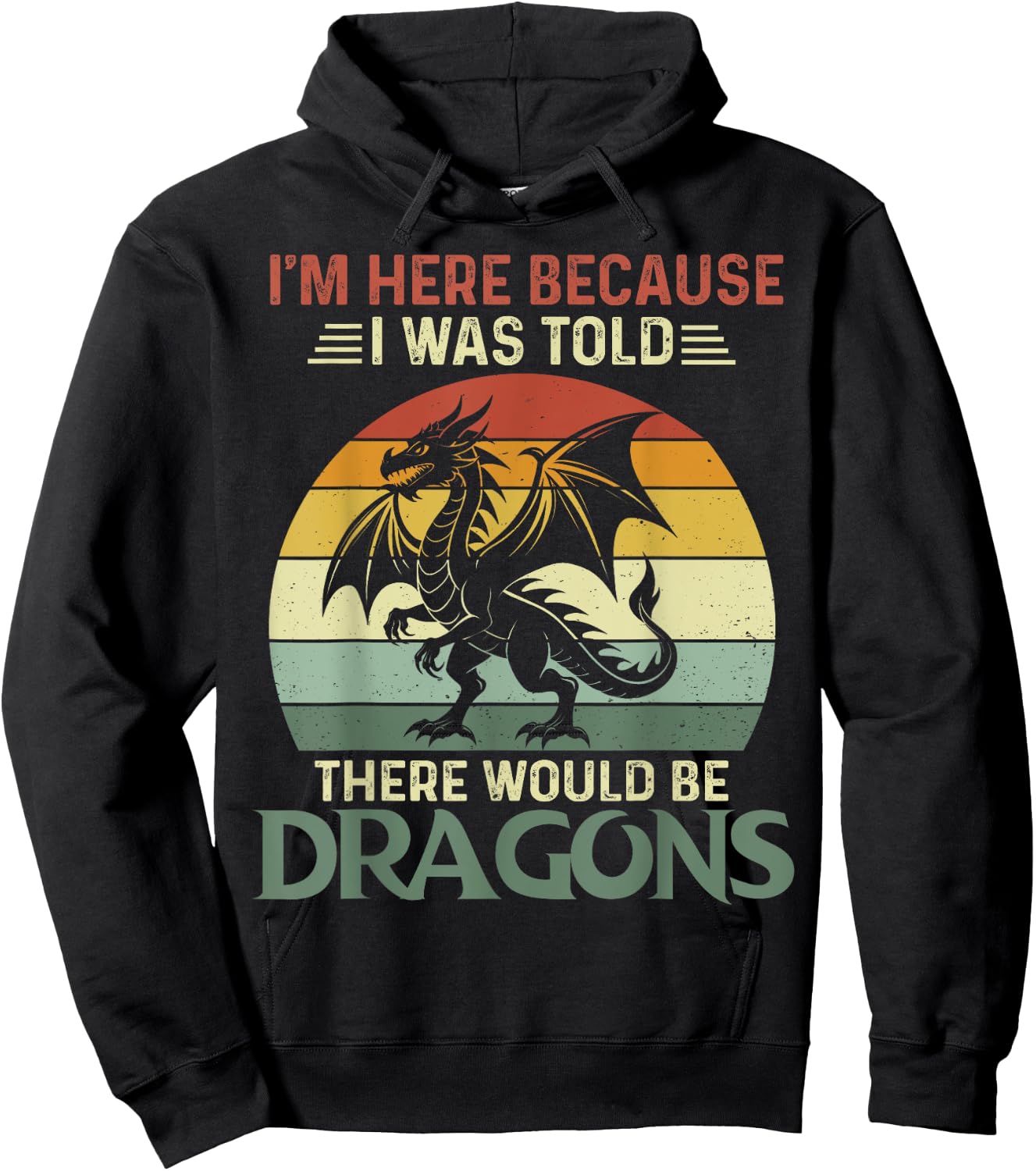 I Was Told There Would Be Dragons Shirt flying dragon Hoodie - Hoodie | Black