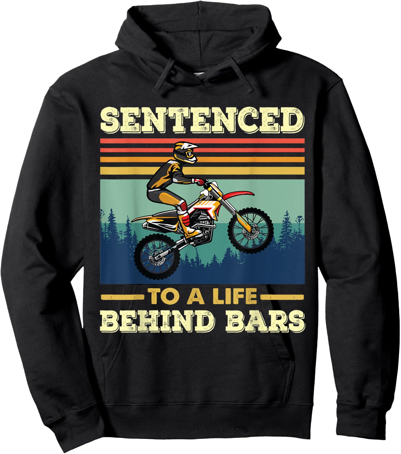 Sentenced to a life behind bars Motocross Life Hoodie - Hoodie | Black