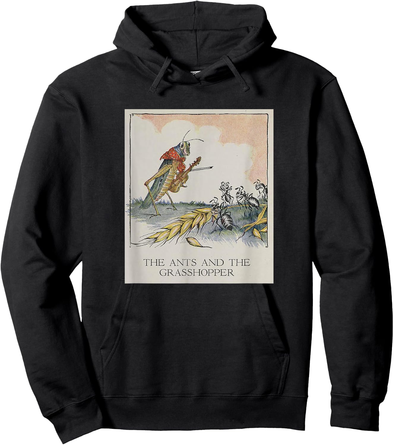 The Ants and The Grasshopper - Aesop's Fables Hoodie - Hoodie | Black