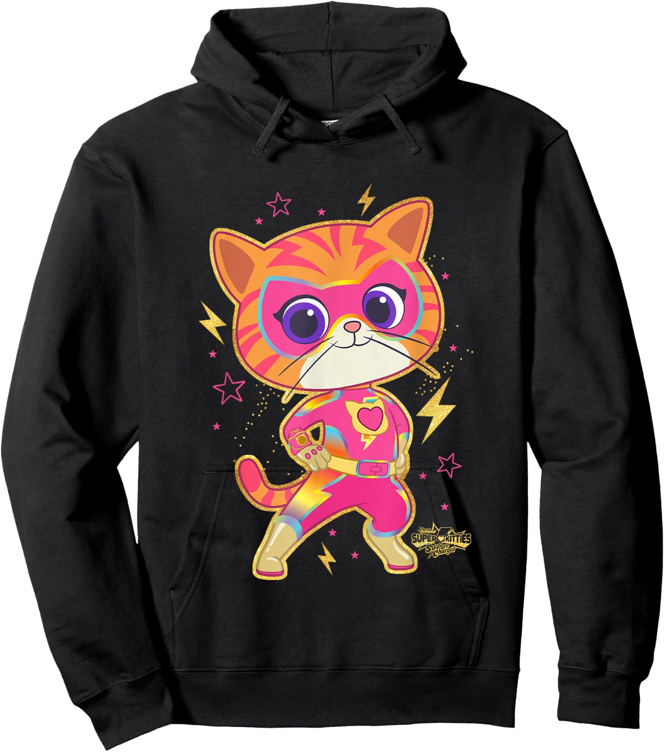 Disney SuperKitties: Su-Purr Charged Ginny Heroic Poster Hoodie - Hoodie | Black