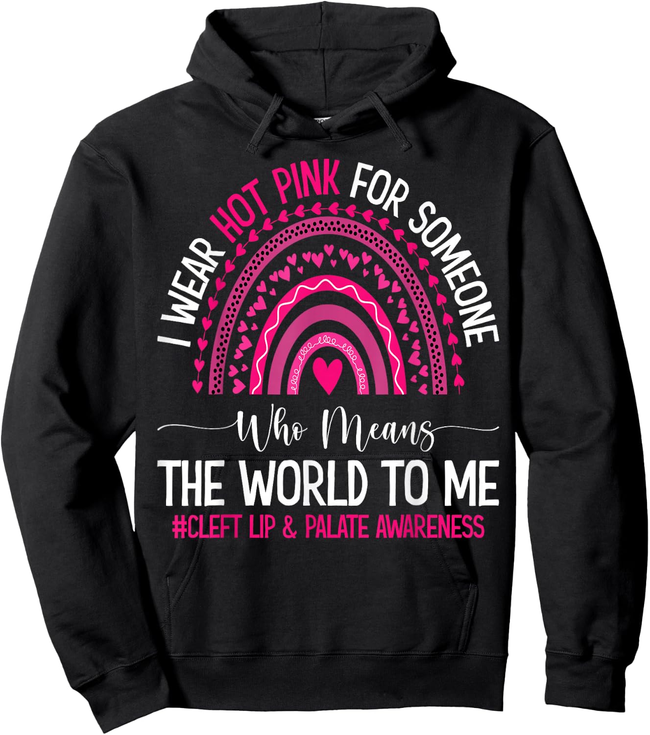 Cleft Ribbon Cleft Strong Cleft Palate Surgery Cleft Warrior Hoodie - Hoodie | Black
