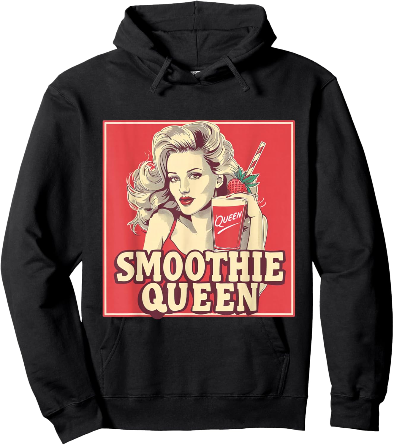 Smoothie Queen Healthy Fitness Foodie Vegan Vegetarian Hoodie - Hoodie | Black
