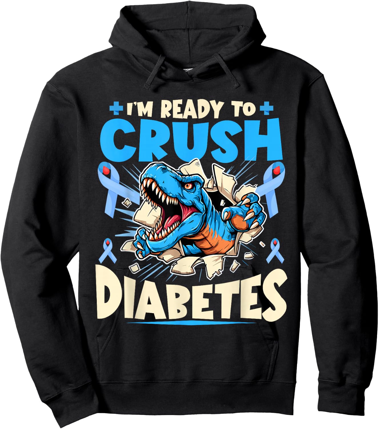 Diabetic Kids Toddler Diabetes Awareness T1D Warrior Hoodie - Hoodie | Black