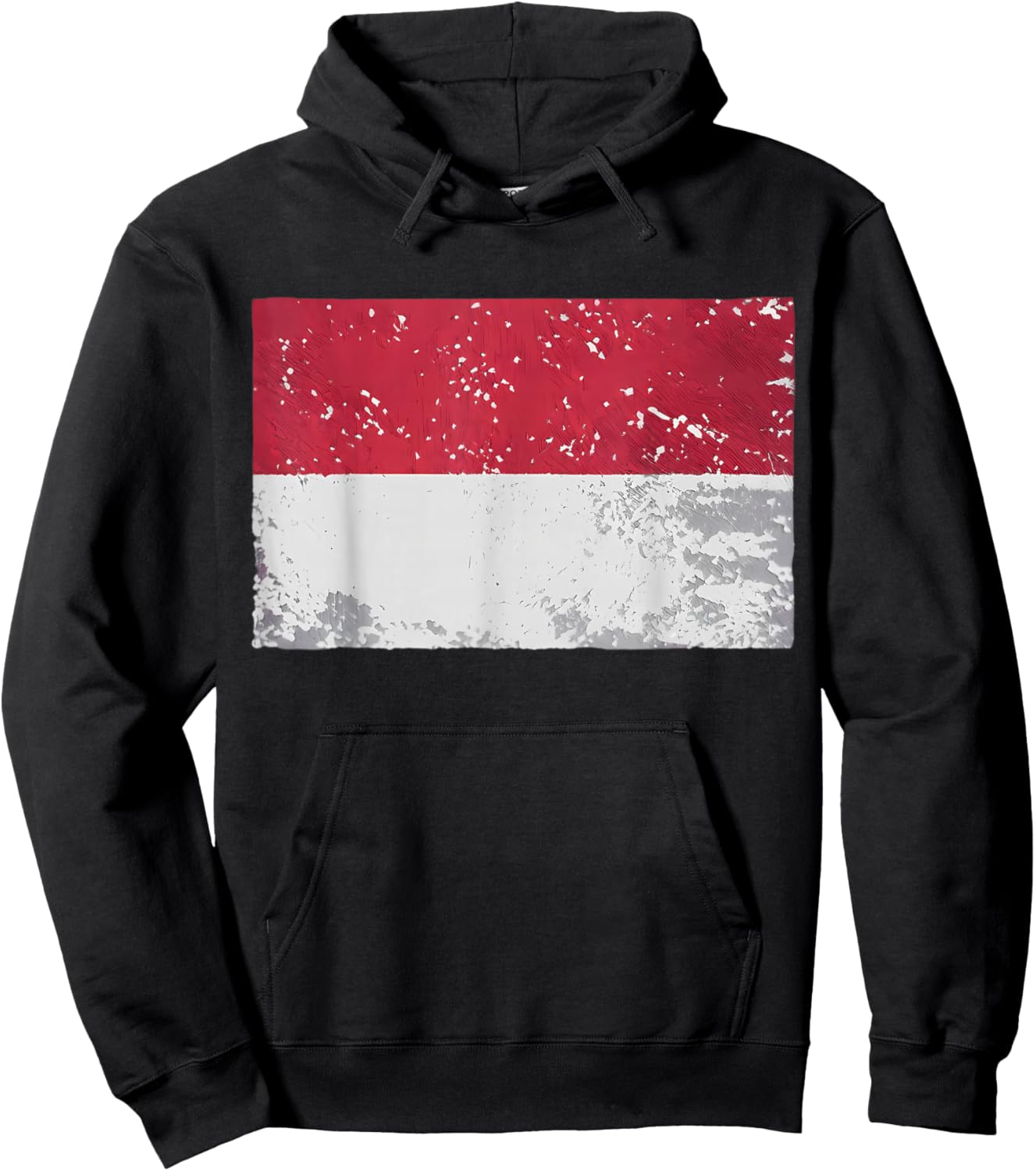 Vintage Flag Of Indonesia Distressed Proud Indonesian Pride Hoodie - Hoodie | Black