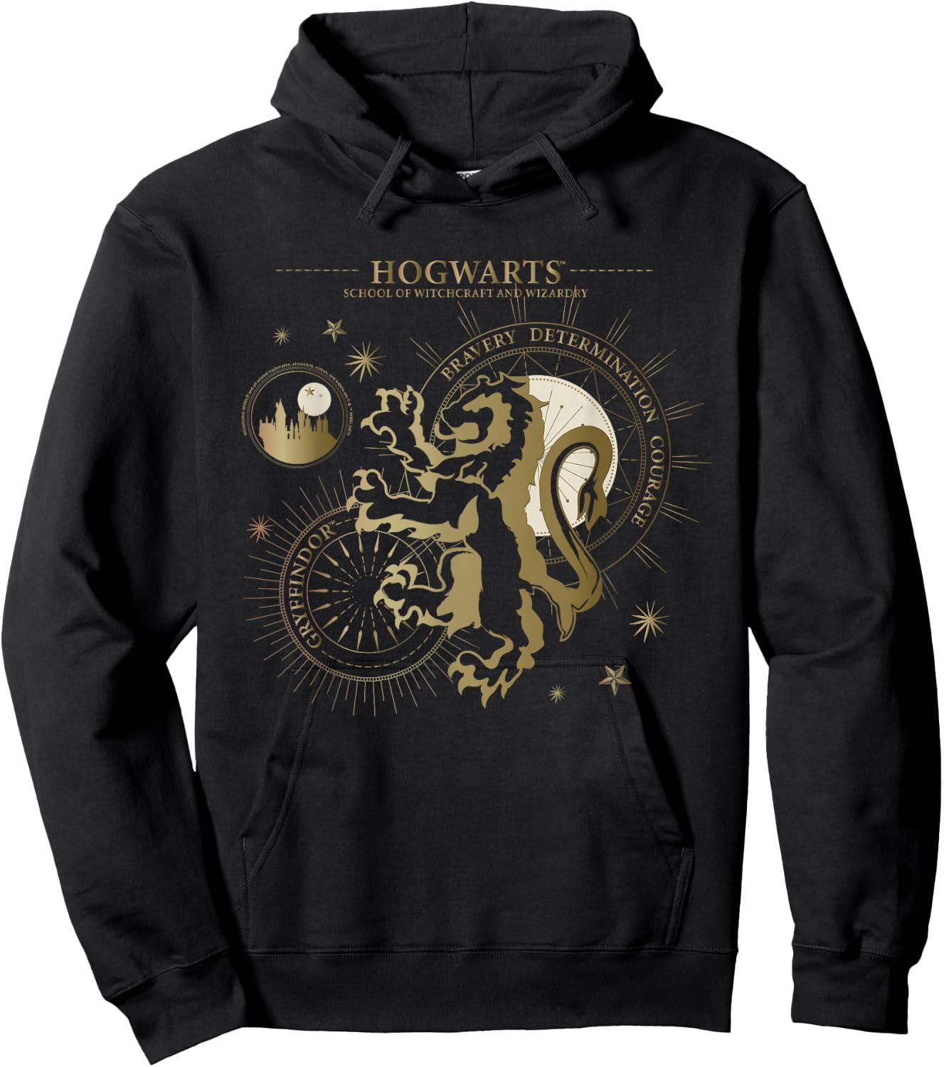 Harry Potter Bravery, Deterimation, Courange, Gryffindor Hoodie - Hoodie | Black