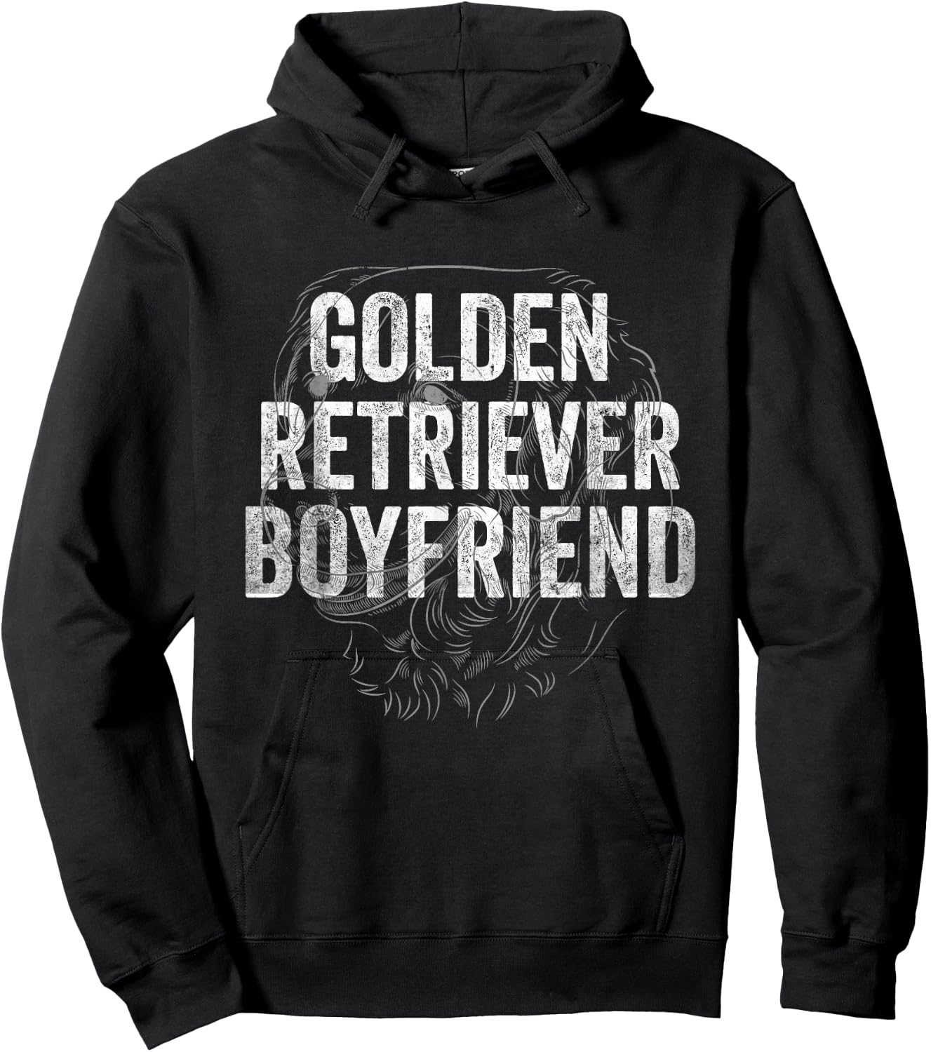 golden retriever boyfriend Men Women vintage Hoodie - Hoodie | Black