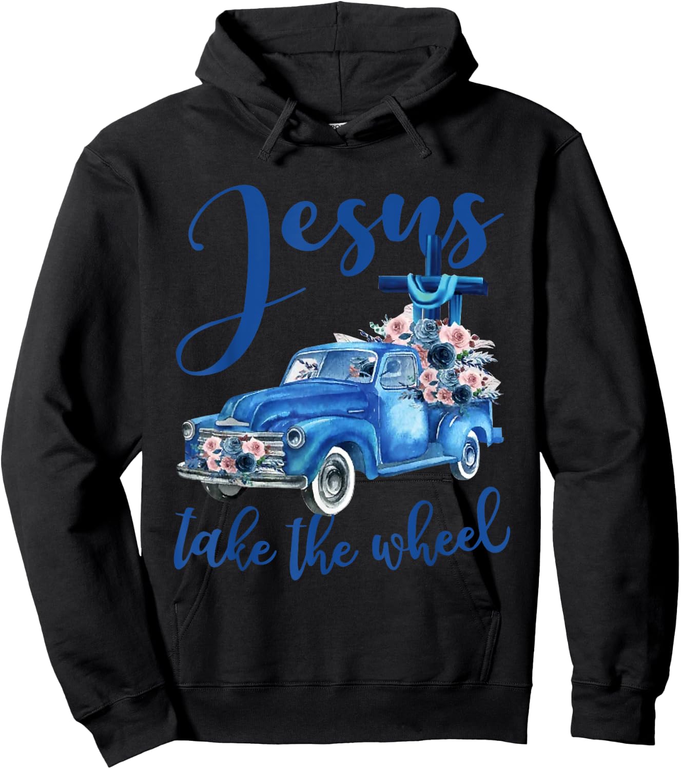 Jesus take the wheel Trucker Christian Religious Hoodie - Hoodie | Black