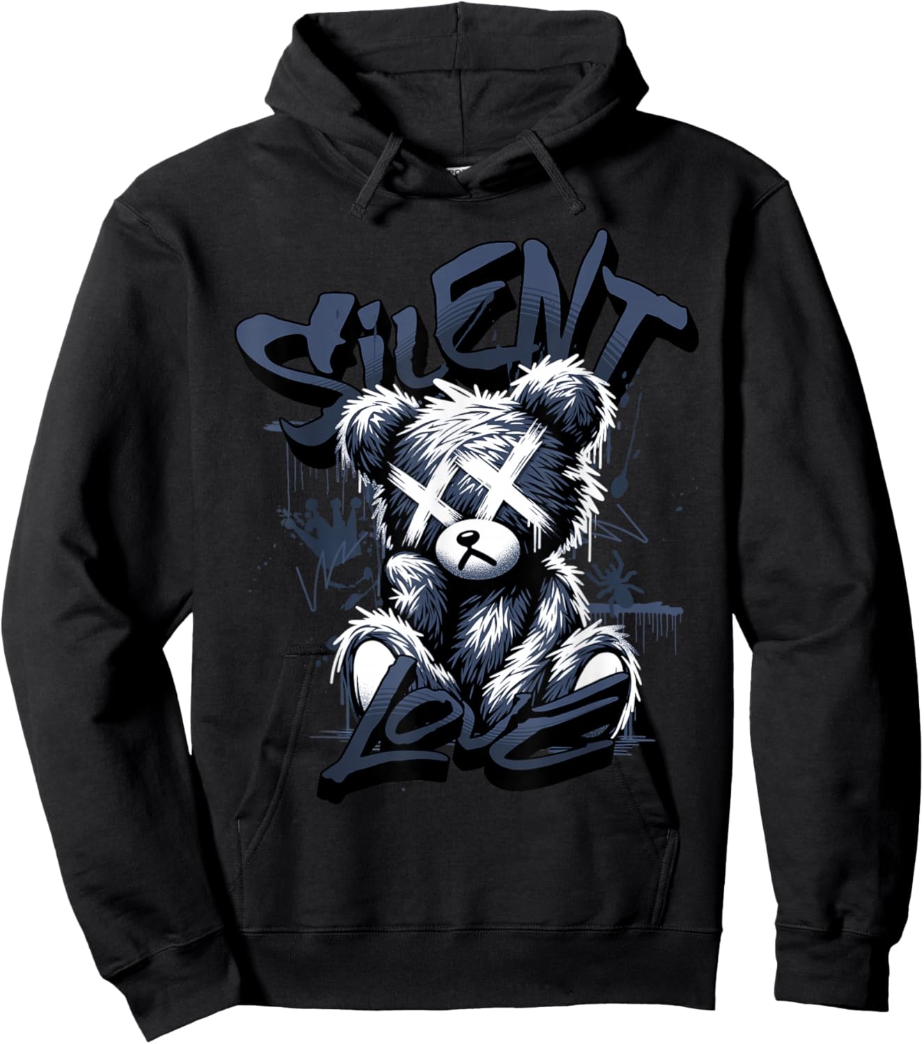 Silent Love Low Diffused Blue 11s Matching Women Hoodie - Hoodie | Black