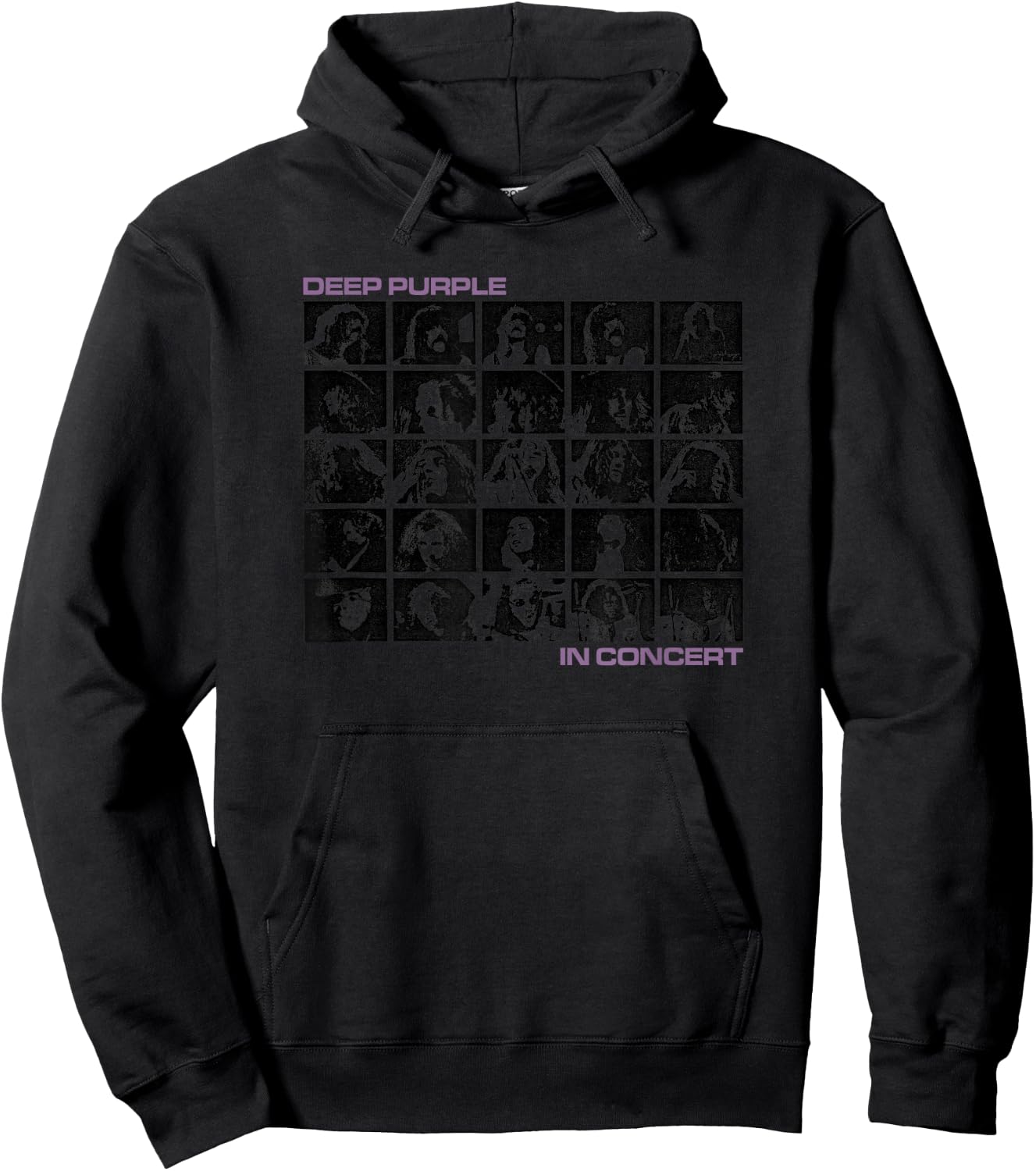 Deep Purple Collage Concert Hoodie - Hoodie | Black